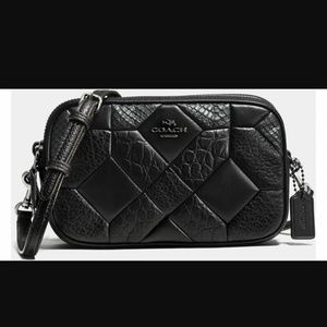 Coach double zip exotic wallet wristlet crossbody